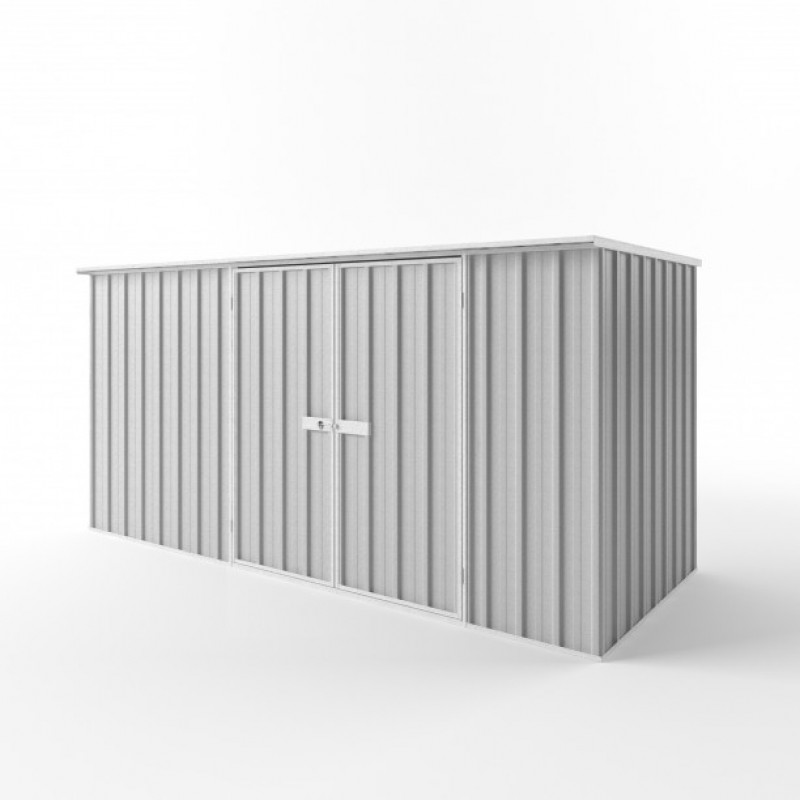 EasyShed Zinc Flat Roof Garden Shed 3.75m x 1.50m x 1.82m 