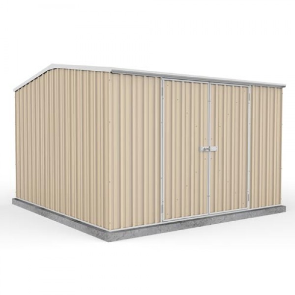 Absco Colorbond Double Door Gable Premier Garden Shed Large Garden Sheds 3.00m x 3.00m x 2.06m 30302GK 