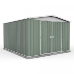 Absco 30372RK 3.00m x 3.66m x 2.06m Gable Garden Shed Large Garden Sheds Colorbond Double Door