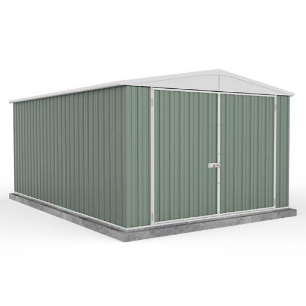 Absco 3045UTK 3.00m x 4.48m x 2.06m Gable Garden Shed Large Garden Sheds Utility Shed Double Door Colorbond