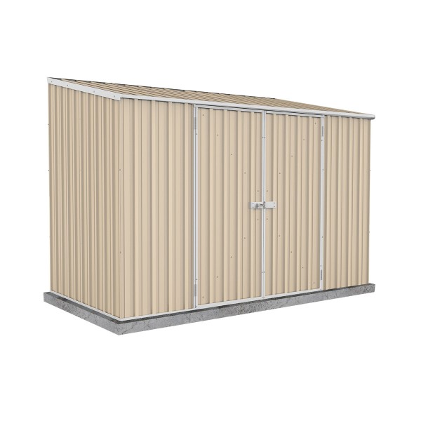 Absco 30152SK 3.00m x 1.52m x 2.08m Double Door Skillion Garden Shed Large Garden Sheds Colorbond