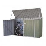 Absco Colorbond Skillion Garden Shed Medium Bike Sheds Single Door 2.26m x 0.78m x 1.31m 230813BK