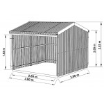 Absco Rural Garden Shed 3.00m x 3.00m x 2.53m 3030RS