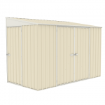 Absco Colorbond Skillion Garden Shed Large Bike Sheds 3 Doors 3.00m x 1.52m x 2.08m 30153BK 