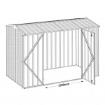 EasyShed Colour Gable Roof Garden Shed Large Garden Sheds 3.00m x 1.50m x 2.27m ETG-D3015