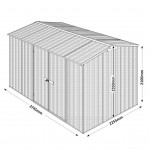 EasyShed Colour Gable Roof Garden Shed Large Garden Sheds 3.75m x 2.25m x 2.35m ETG-D3823 