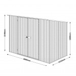 EasyShed Colour Skillion Roof Garden Shed Large Garden Sheds 3.00m x 1.50m x 2.10m ESD3015 