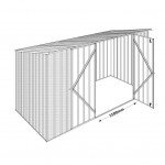 EasyShed Skillion Roof Garden Shed Large Garden Sheds 3.75m x 1.90m x 2.10m ES-D3819 