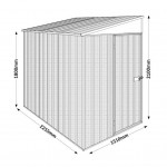 EasyShed Colour Skillion Roof Garden Shed Small Garden Sheds 1.50m x 2.25m x 2.10m ES-S1523 