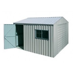 Spanbilt Nova Workshop Single Door 260A Zinc 2.60m x 3.40m x 2.445m Gable Roof Workshop Shed Medium Garden Sheds