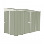 Absco Colorbond Skillion Garden Shed Large Bike Sheds 3 Doors 3.00m x 1.52m x 2.08m 30153BK 