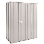 Spanbilt Yardstore F42-S Colour 1.41m x 0.72m x 1.80m Flat Roof Garden Shed Small Garden Sheds