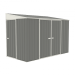 Absco Colorbond Skillion Garden Shed Large Bike Sheds 3 Doors 3.00m x 1.52m x 2.08m 30153BK 