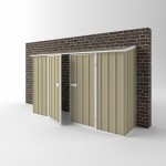 EasyShed Colour Off The Wall Garden Shed Large Garden Sheds 3.00m x 0.78m x 1.95m EWD3008 