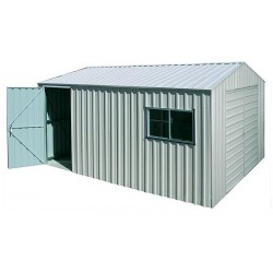 Spanbilt Nova Workshop Double Door 360C Zinc 3.60m x 5.40m x 2.58m Gable Roof Workshop Shed Large Garden Sheds